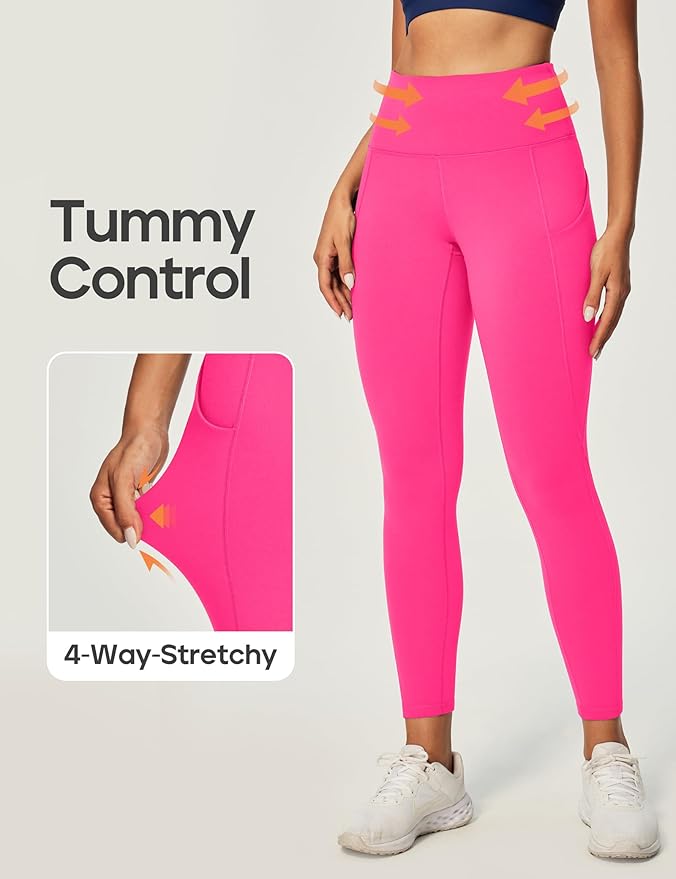 Ewedoos Leggings with Pockets for Women High Waisted Athletic Workout Compression Leggings Tummy Control Yoga Pants Women