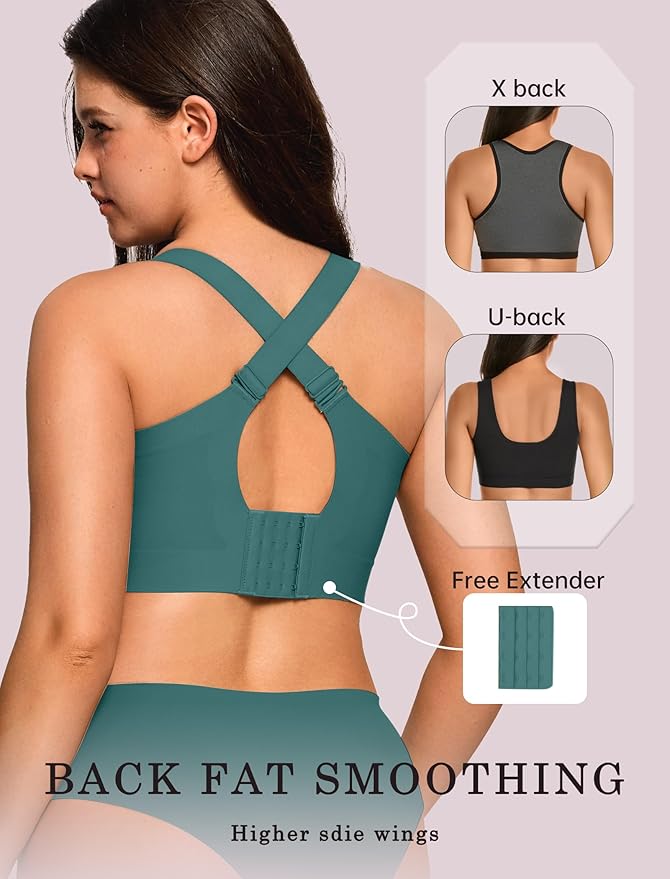 OEAK Womens Wireless Jelly Bra Plus Size Supportive Seamless Bras Full Coverage Push Up Comfortable No Underwire Tshirt Bras