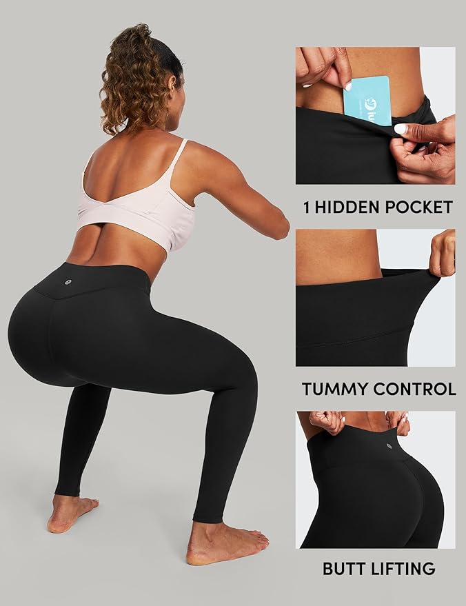IUGA High Waisted Leggings for Women Running Workout Leggings with Inner Pocket Yoga Pants for Women