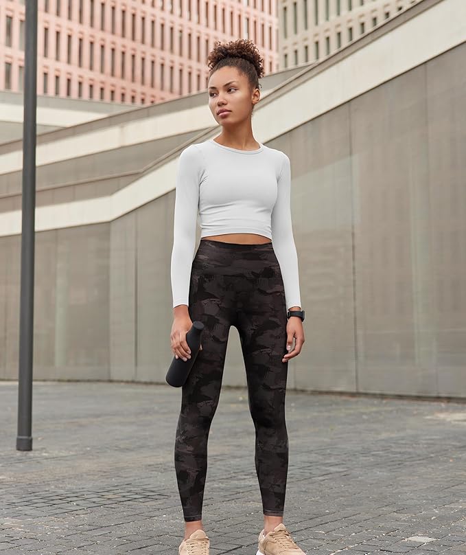 High Waisted Leggings for Women - Soft Athletic Tummy Control Yoga Pants for Cycling Dance Tights