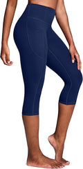 Heathyoga Capri Leggings with Pockets for Women Tummy Control Knee Length Leggings Yoga Pants Women Capri Pants Workout