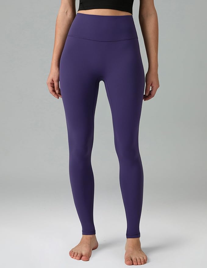 Colorfulkoala Dreamlux No Front Seam Leggings for Women 25"/28" Inseam, High Waisted Buttery Soft Yoga Pants