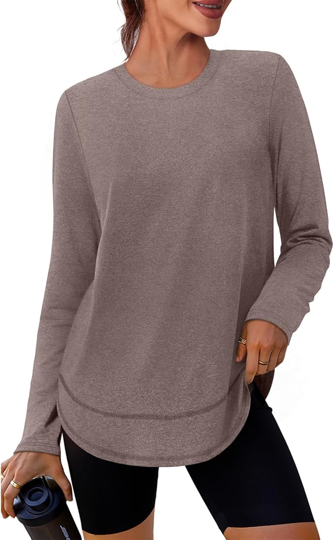 XIEERDUO Women's Workout Tops Long Sleeve Quick Dry Shirts for Hiking Running S-3XL