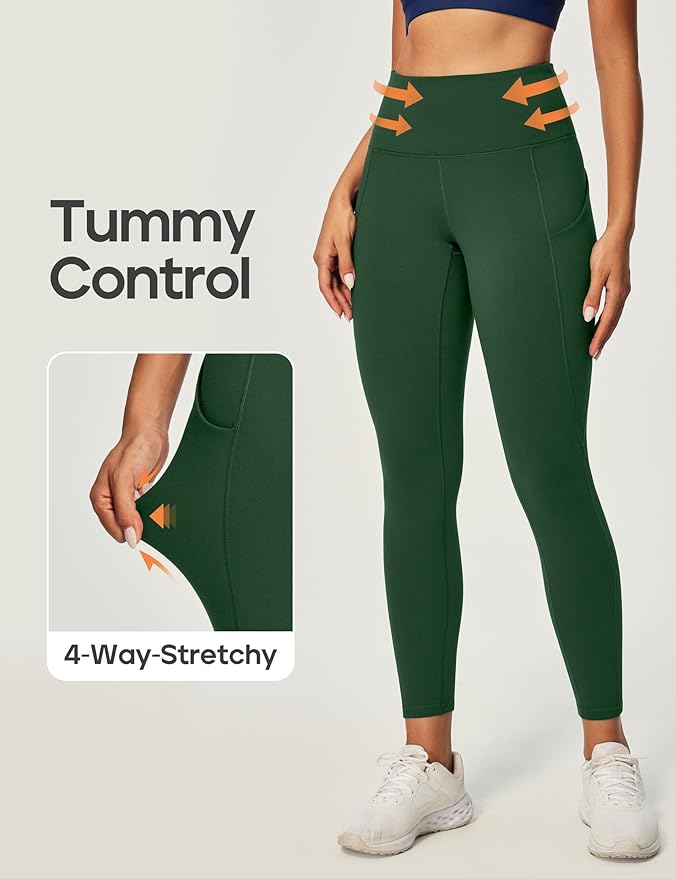 Ewedoos Leggings with Pockets for Women High Waisted Athletic Workout Compression Leggings Tummy Control Yoga Pants Women