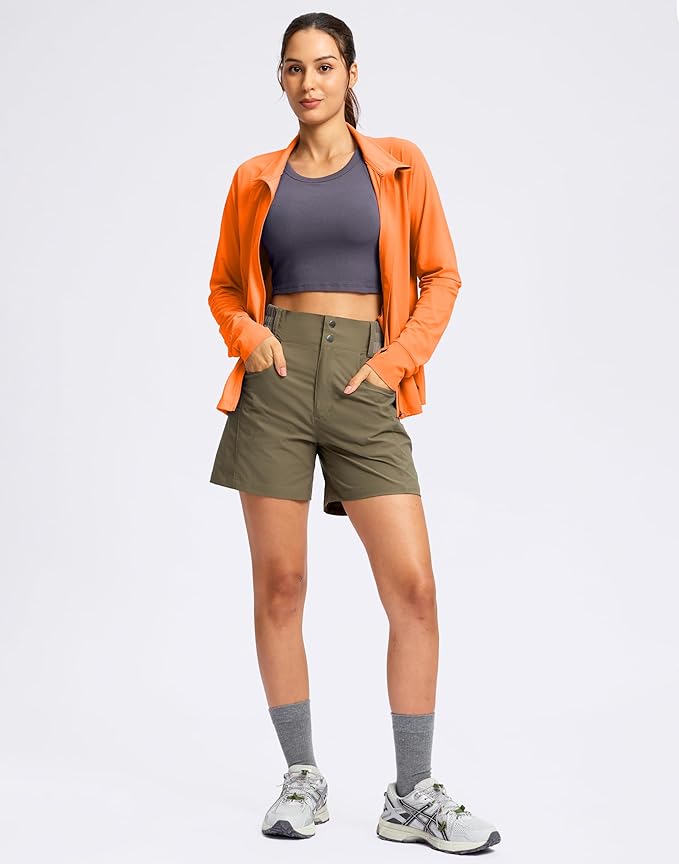 G Gradual Women's Lightweight Athletic Jacket Sun Protection UPF 50+ Zip Up 4 Pockets Long Sleeve Shirts Workout Running