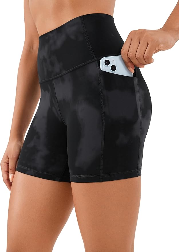CRZ YOGA Women's Hugged Feeling Compression Leggings - Thick High Waisted Workout Leggings 25"