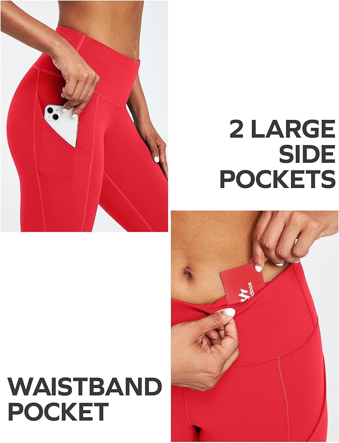 Ewedoos Leggings with Pockets for Women High Waisted Athletic Workout Compression Leggings Tummy Control Yoga Pants Women