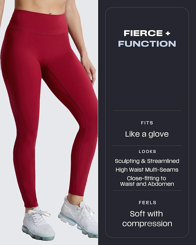Aoxjox High Waisted Workout Leggings for Women Trinity Yoga Pants 26.5"