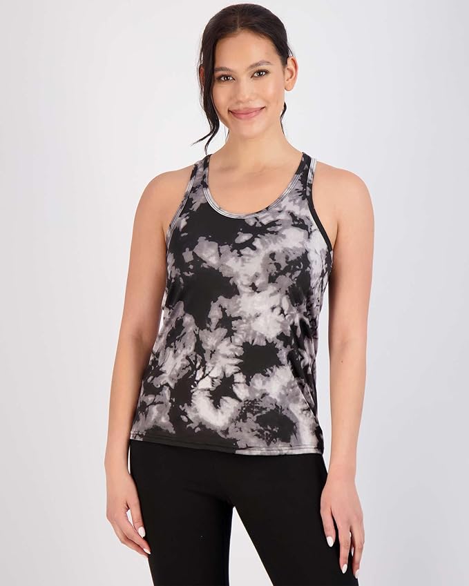 Real Essentials 5 Pack: Women's Racerback Tank Top Dry-Fit Athletic Performance Yoga Activewear (Available in Plus Size)