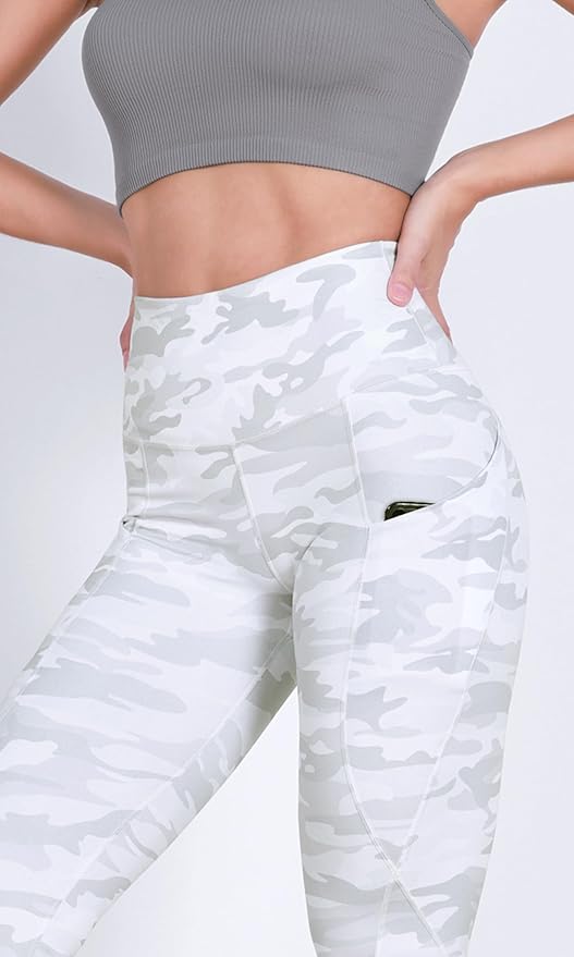 ODODOS Women's High Waisted Yoga Leggings with Pockets, Tummy Control Non See Through Workout Athletic Running Yoga Pants