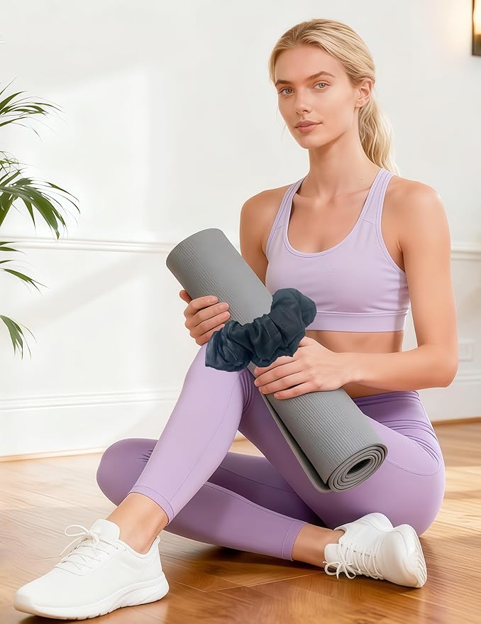 Yoga Mat Scrunchie - Yoga Mat Strap Band - Fits All Standard Yoga Mats (Not Suitable for Overly Thick Mats)