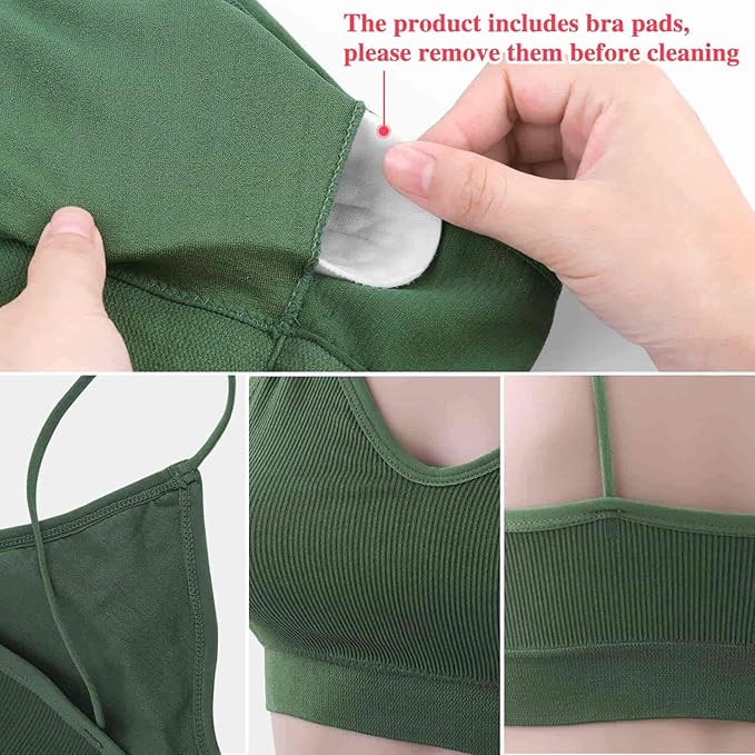 PAXCOO Bras for Women Pack of 6, Bralettes for Women Padded, Sports Bras for Women