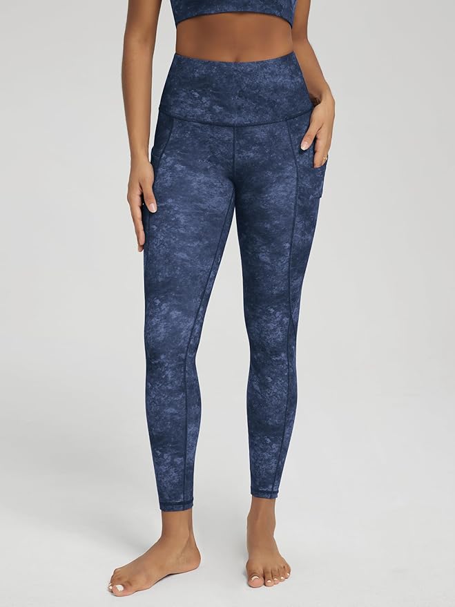 ODODOS Women's High Waisted Yoga Leggings with Pockets, Tummy Control Non See Through Workout Athletic Running Yoga Pants