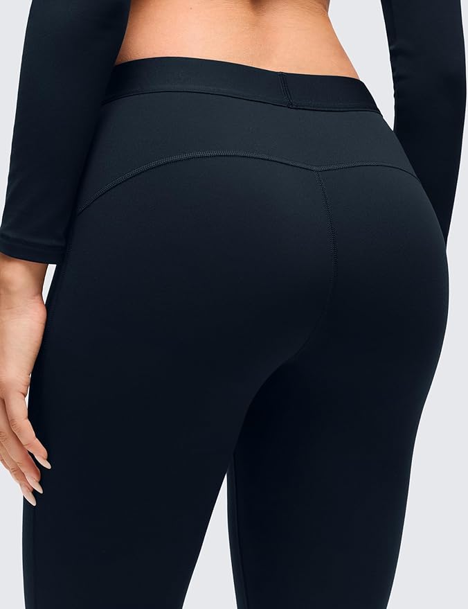 CRZ YOGA Softembrace Fleece Lined Thermal Underwear Set for Women - Soft Casual Base Layer Long Johns Warm Pajamas Top Bottom