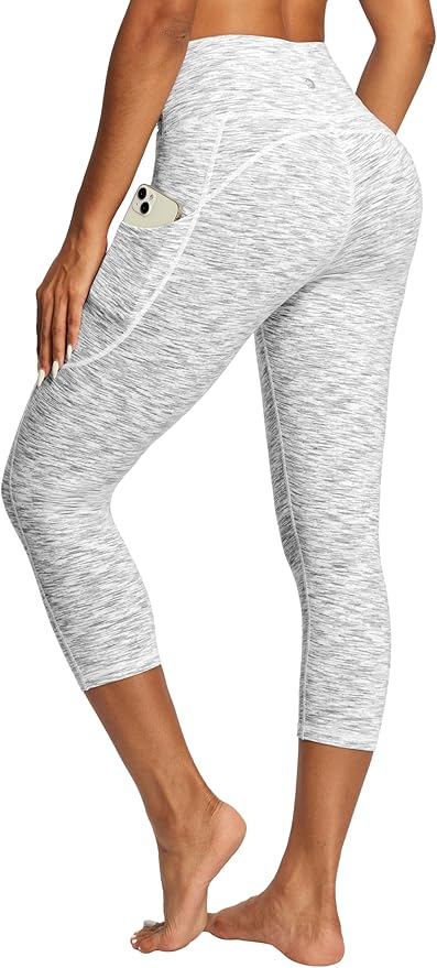 IUGA High Waisted Yoga Pants for Women with Pockets Capri Leggings for Women Workout Leggings for Women Yoga Capris