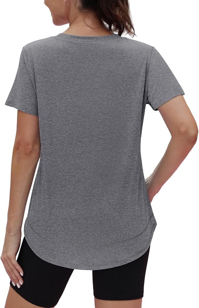 XIEERDUO Womens Workout Tops Short Sleeve Shirts Quick Dry Outfits for Hiking Running S-3XL