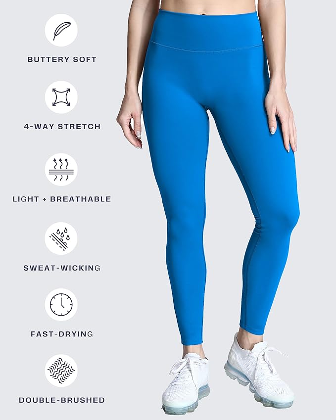 Aoxjox High Waisted Workout Leggings for Women Trinity Yoga Pants 26.5"