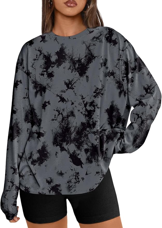 Trendy Queen Womens Spring Tops Oversized Long Sleeve T Shirts 2026 Basic Tee Fall Casual Workout Y2K Clothes