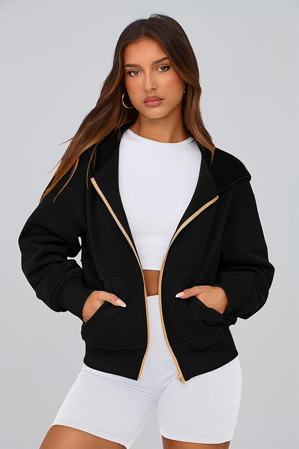 PRETTYGARDEN Hoodies for Women Sweatshirt Zip Up Hoodie Fall Fashion 2026 Trendy Long Sleeve Jackets Winter Clothing Outfits