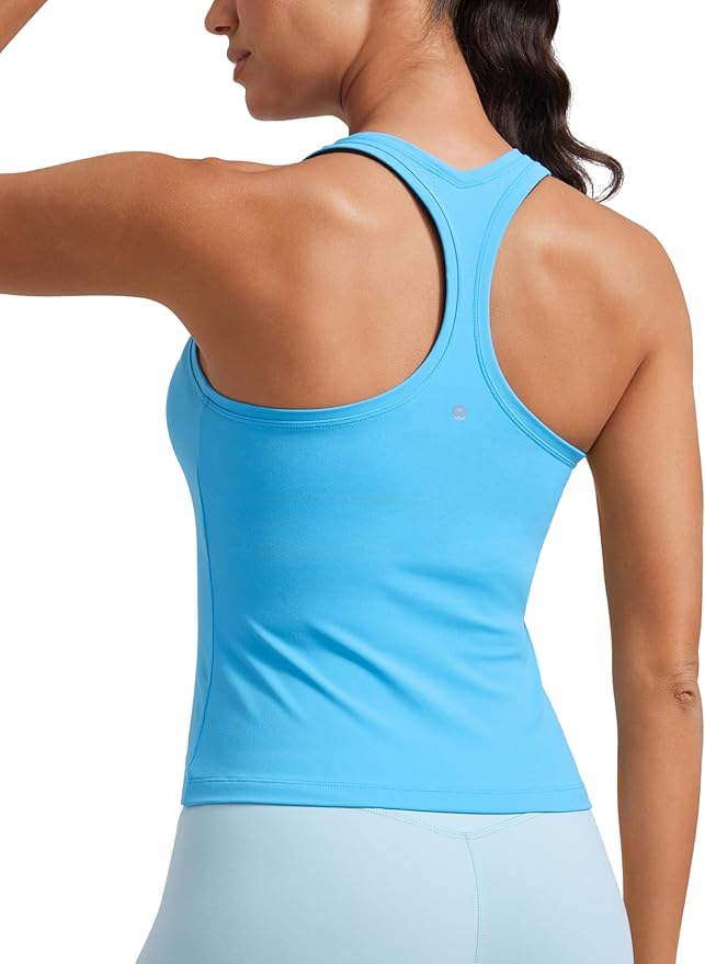 CRZ YOGA Butterluxe Racerback Tank Tops for Women - Yoga Workout Casual Gym Athletic Camisole Tight Sleeveless Shirts