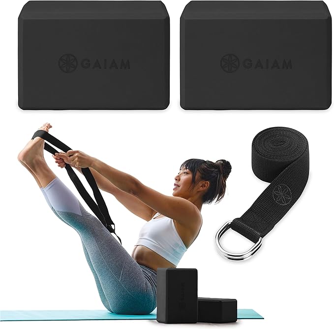 Gaiam Yoga Block - Supportive Latex-Free Eva Foam - Soft Non-Slip Surface with Beveled Edges for Yoga, Pilates, Meditation