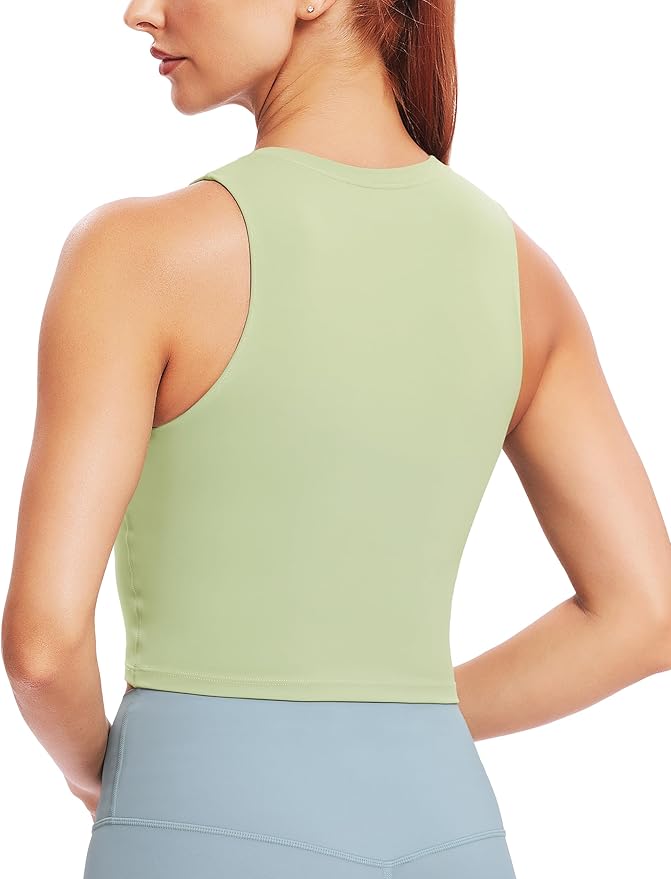 Natural Feelings Nudi Sports Bras for Women Removable Padded Yoga Tank Tops Sleeveless Fitness Workout Crop Tops
