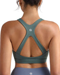 RUNNING GIRL Sports Bra for Women High Support, Molded Cup High Impact Sports Bras with Sewn in Pads Workout Running Bra