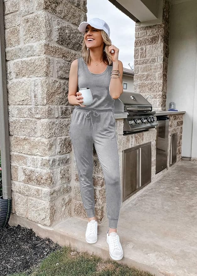 PRETTYGARDEN Women's Two Piece Outfit Sets Casual Summer Sleeveless Matching Lounge Wear Spring Travel Clothes Tracksuit