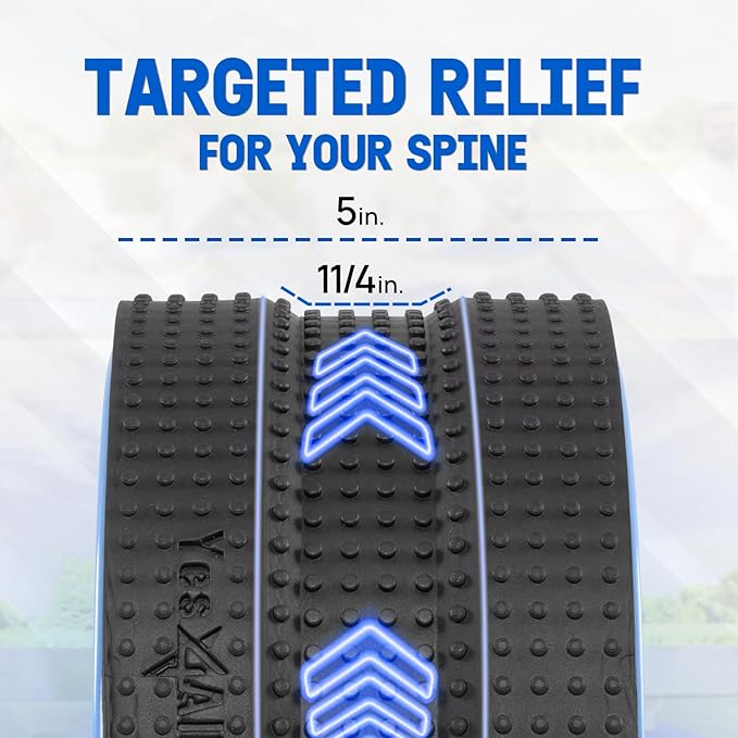 Yes4All Yoga Wheel Roller, 500 lb Capacity Back Cracker Roller for Comfort HIPS & Neck, Available in 6”/10”/12” Sizes