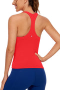 CRZ YOGA Butterluxe Workout Racerback Tank Tops for Women - Padded Athletic Spandex Yoga Shirts with Built in Bra