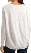 CRZ YOGA Pima Cotton Boat Neck Long Sleeve Shirts for Women - Workout Athletic Yoga Casual Tops Loose Fit Fall T-Shirts