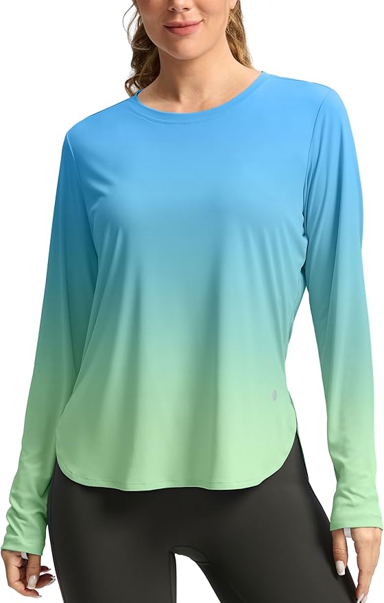Women's Sun Shirts UPF 50+ Long Sleeve UV Protection Shirt Lightweight Quick Dry Workout Hiking Tops for Women