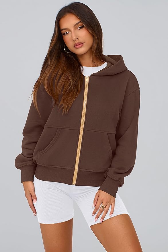 PRETTYGARDEN Hoodies for Women Sweatshirt Zip Up Hoodie Fall Fashion 2026 Trendy Long Sleeve Jackets Winter Clothing Outfits