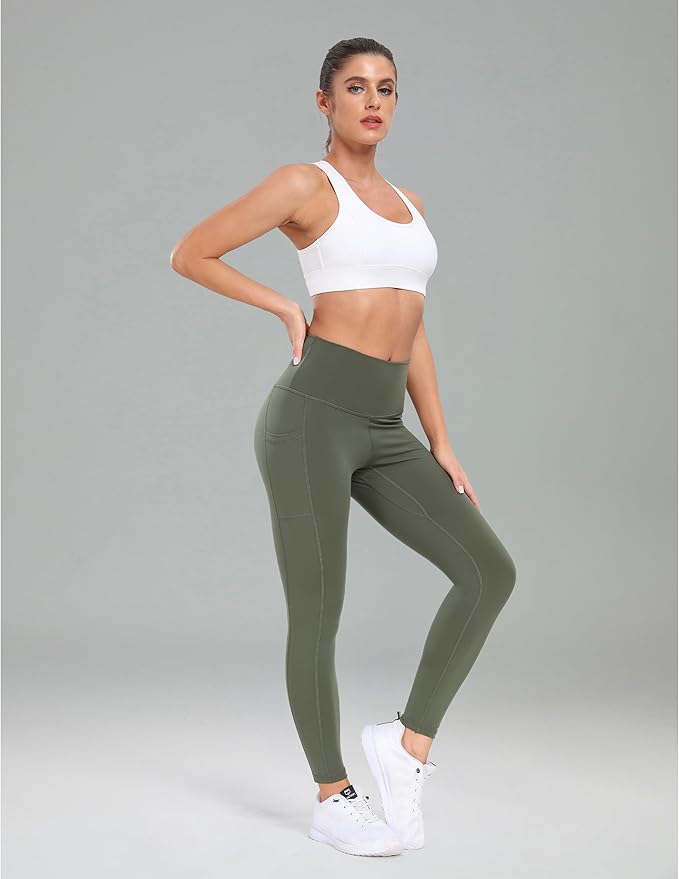Colorfulkoala Women's High Waisted Yoga Pants 7/8 Length Leggings with Pockets