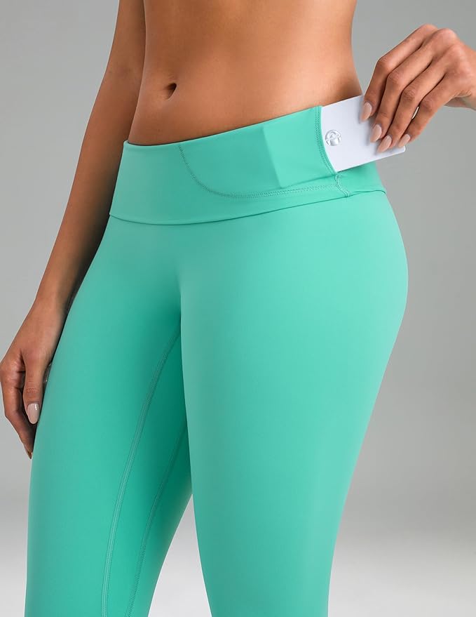 Colorfulkoala Dreamlux No Front Seam Leggings for Women 25"/28" Inseam, High Waisted Buttery Soft Yoga Pants