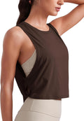 CRZ YOGA Pima Cotton Large Armhole Tank Tops for Women - Workout Sport Athletic Yoga Running Gym Loose Crop Sleeveless Shirts