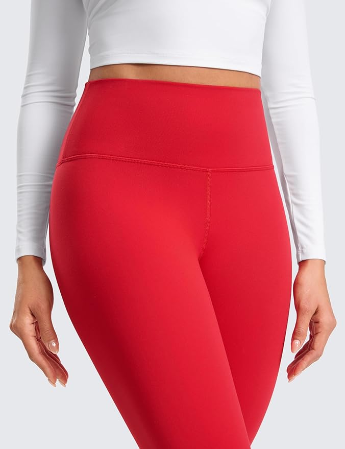 CRZ YOGA Matte Thermal Fleece Lined Leggings 28'' - Casual Lounge Workout Womens Yoga Full Length Pants Winter Warm