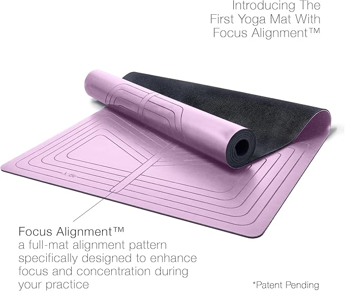 agoy PRO+ WARRIOR - Premium Non-Slip Yoga Mat – Eco-Conscious Design - PU Mat With Wet/Dry Grip+ - Focus Alignment - Lazer-Etched Technology - A Portable Standard Size Mat for All Styles of Yoga