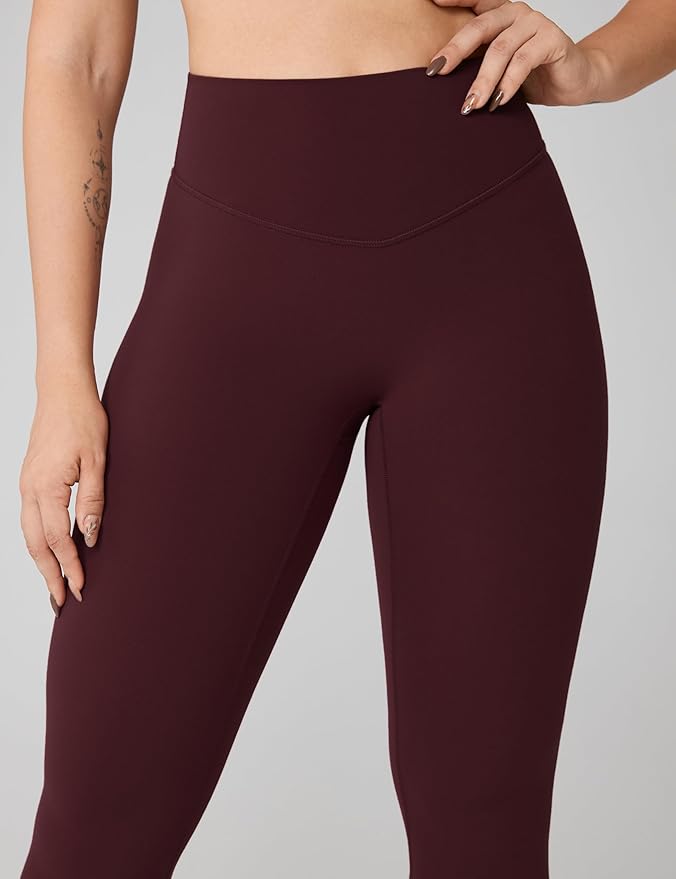 UNISSU Hugcurve No Front Seam High Waisted Workout Leggings for Women Buttery Soft Yoga Pants Gym Athletic Tights - 25''