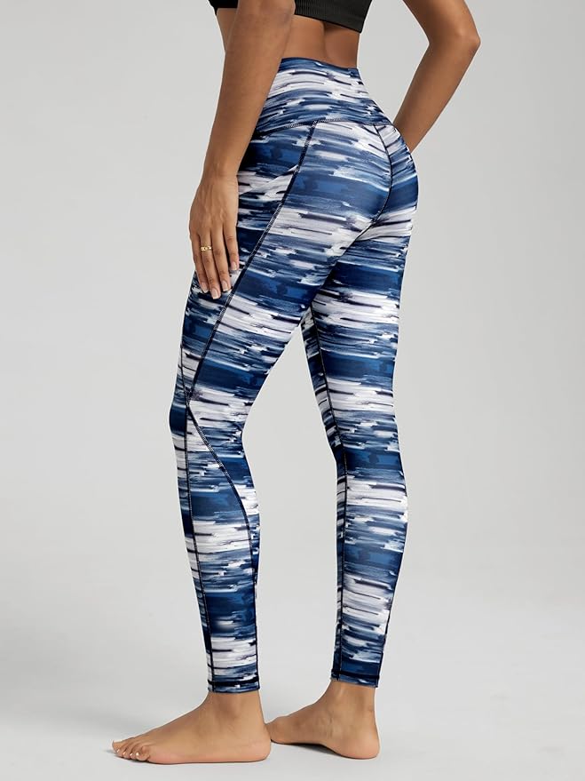 ODODOS Women's High Waisted Yoga Leggings with Pockets, Tummy Control Non See Through Workout Athletic Running Yoga Pants