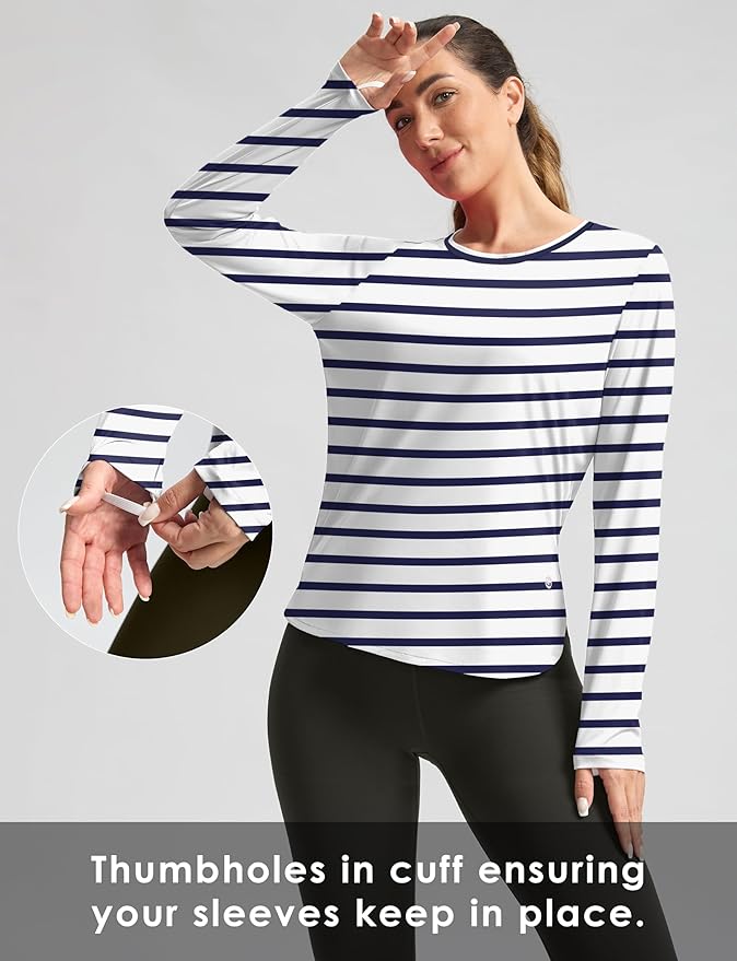 Women's Sun Shirts UPF 50+ Long Sleeve UV Protection Shirt Lightweight Quick Dry Workout Hiking Tops for Women