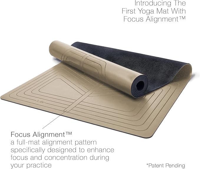 agoy PRO+ WARRIOR - Premium Non-Slip Yoga Mat – Eco-Conscious Design - PU Mat With Wet/Dry Grip+ - Focus Alignment - Lazer-Etched Technology - A Portable Standard Size Mat for All Styles of Yoga