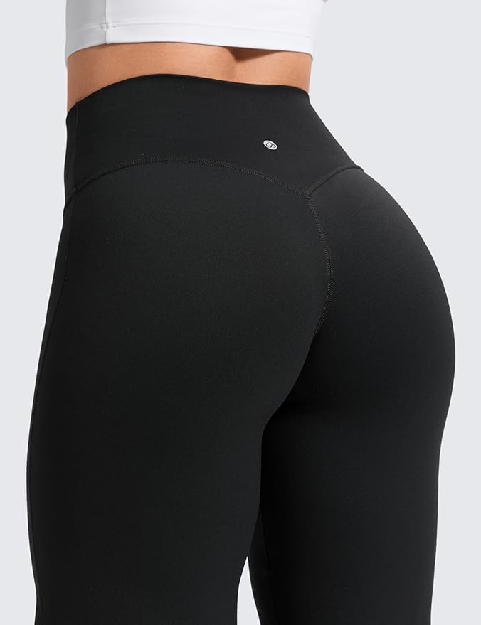 CRZ YOGA Softretch No Front Seam Wide Leg Pants 28''/ 30''/ 32" for Women - High Waist Yoga Lounge Buttery Soft Comfy Casual