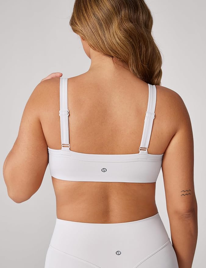 UNISSU Hugcurve Adjustable Sports Bra Square Neck Wireless Padded Yoga Workout Tops