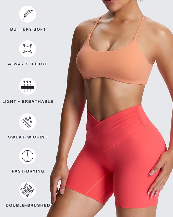 Aoxjox Women's Workout Sports Bras Fitness Trinity Ivy Low Impact Bra Yoga Crop Tank