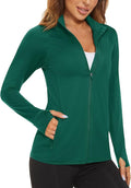 MAGCOMSEN Women's UPF 50+ Lightweight Athletic Jacket Sun Protection Full Zip Long Sleeve Shirts Hiking Outdoor Pockets