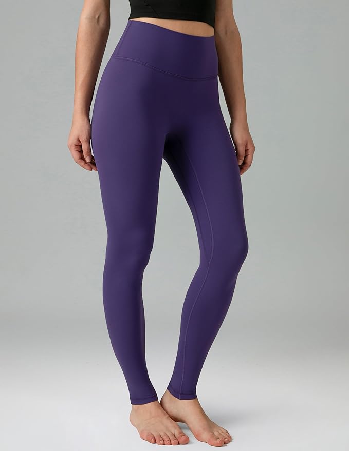 Colorfulkoala Dreamlux No Front Seam Leggings for Women 25"/28" Inseam, High Waisted Buttery Soft Yoga Pants
