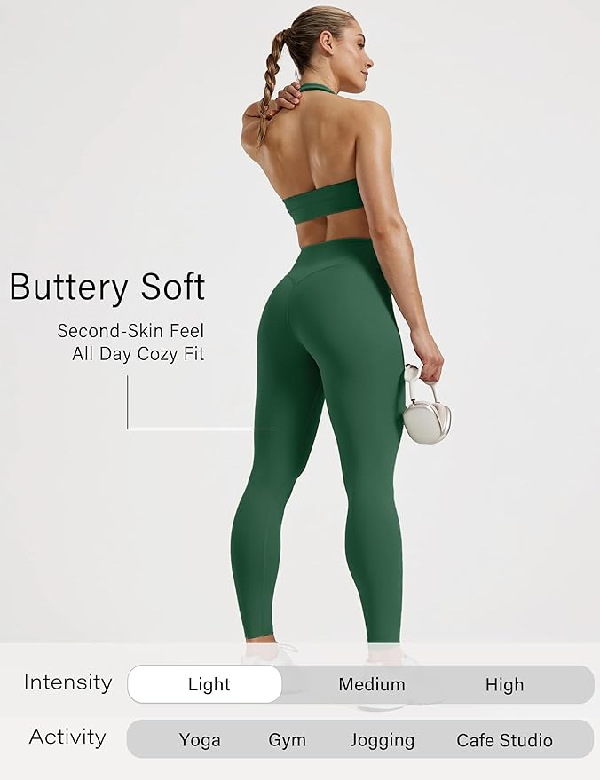 Unthewe Naked-Feel No Front Seam Leggings for Women - High Waisted Buttery Soft Workout Yoga Pants 25"