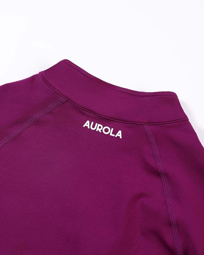 AUROLA Influence Athletic Workout Jacket for Women, Lightweight Slim Fit Full Zip Running Yoga Sports Jacket with Thumb Holes