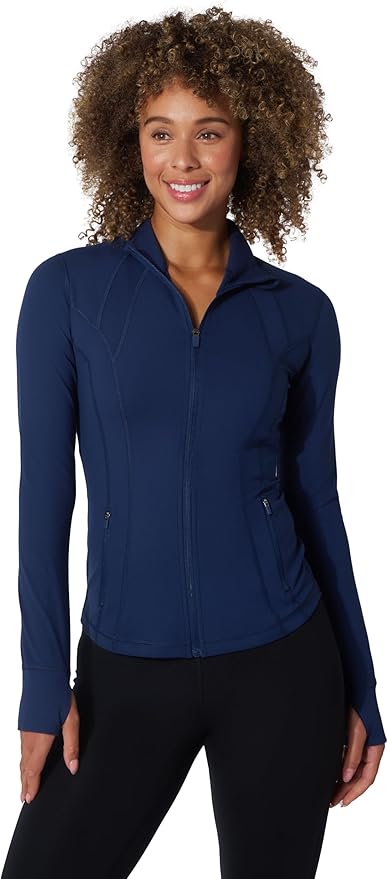 Yogalicious Womens Ultra Soft Lightweight Full Zip Yoga Jacket with Pockets